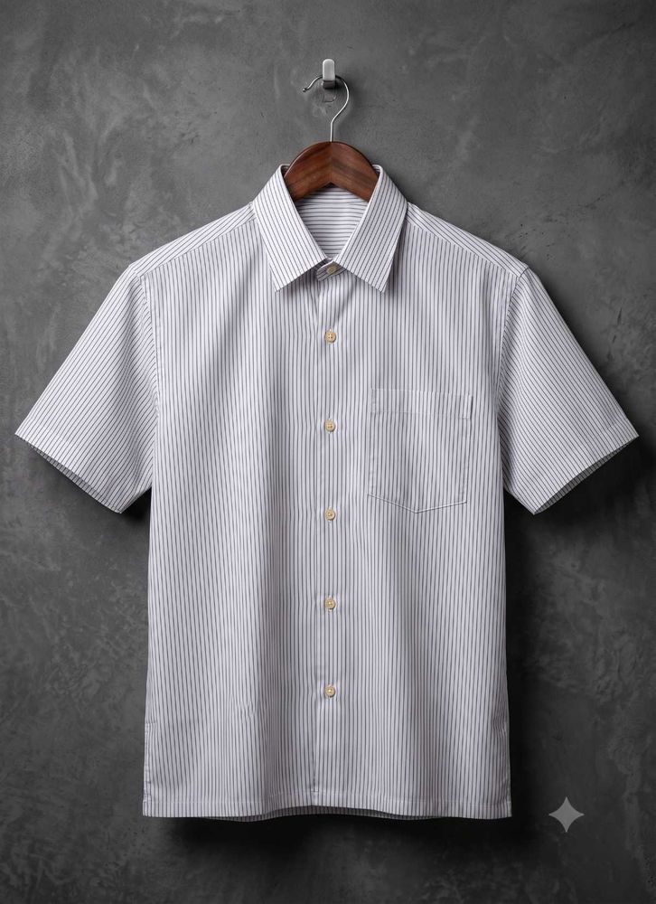 💼Men's Pinstripe Formal Short Sleeve Shirt