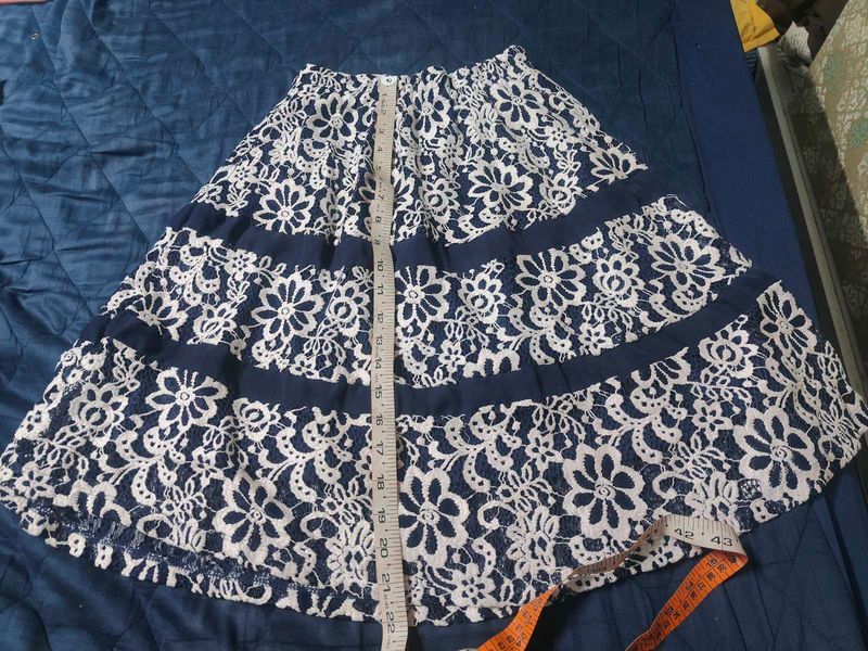 Navy blue lace skirt for 10 year old