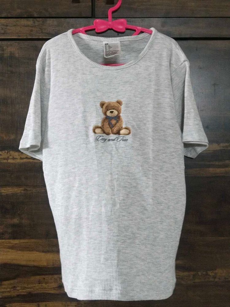 Grey Teddy Bear T-Shirt and Shorts