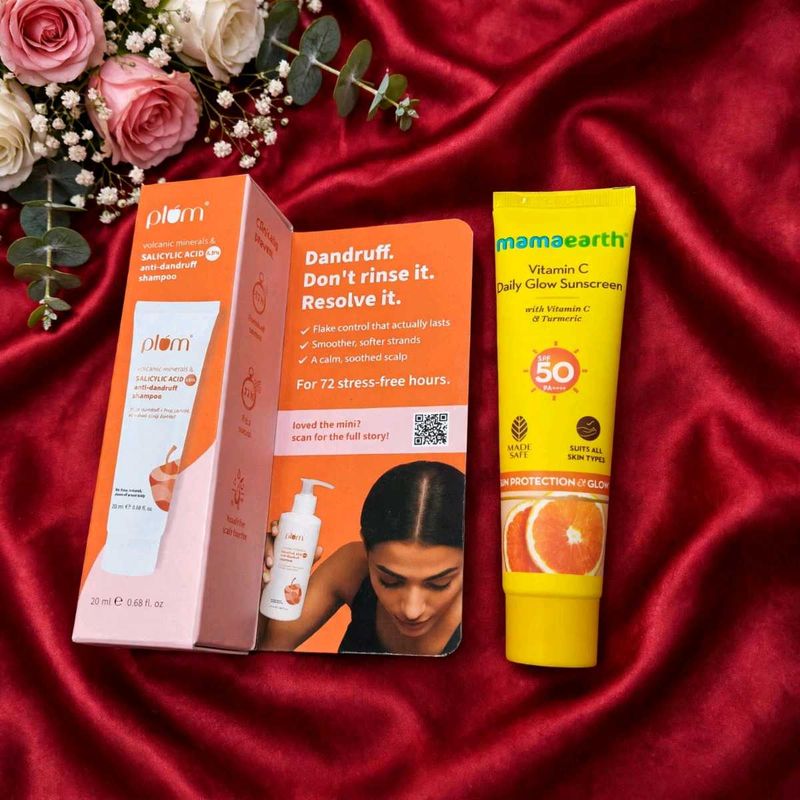 Plum Anti-Dandruff Shampoo &amp; Mamaearth Sunscreen