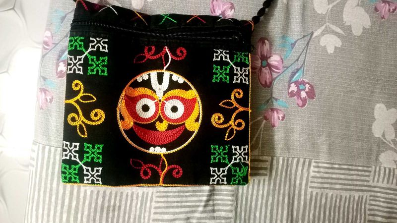 Boho Embroidered Owl Sling Bag