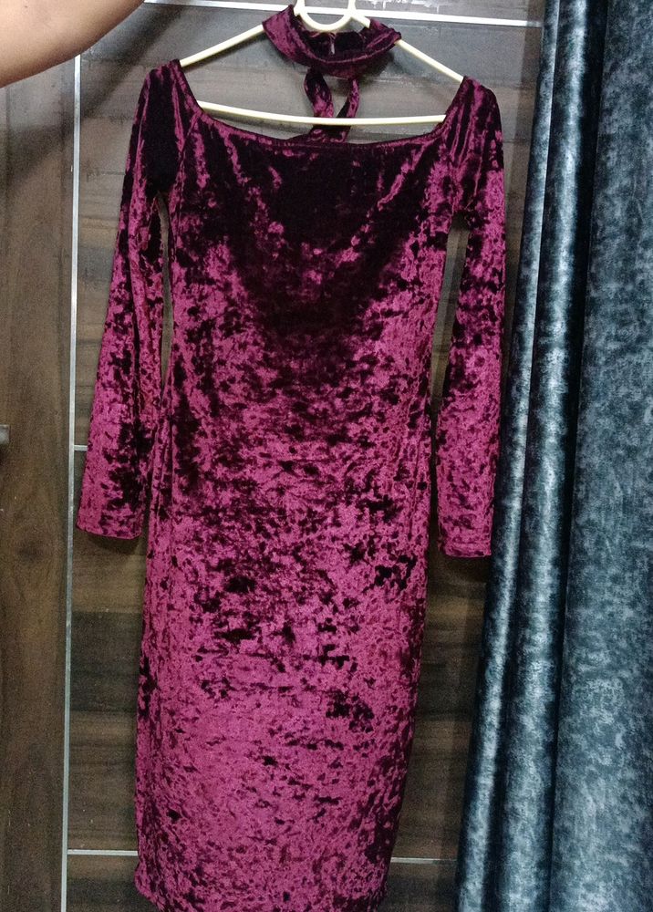 Burgundy Midi Dress