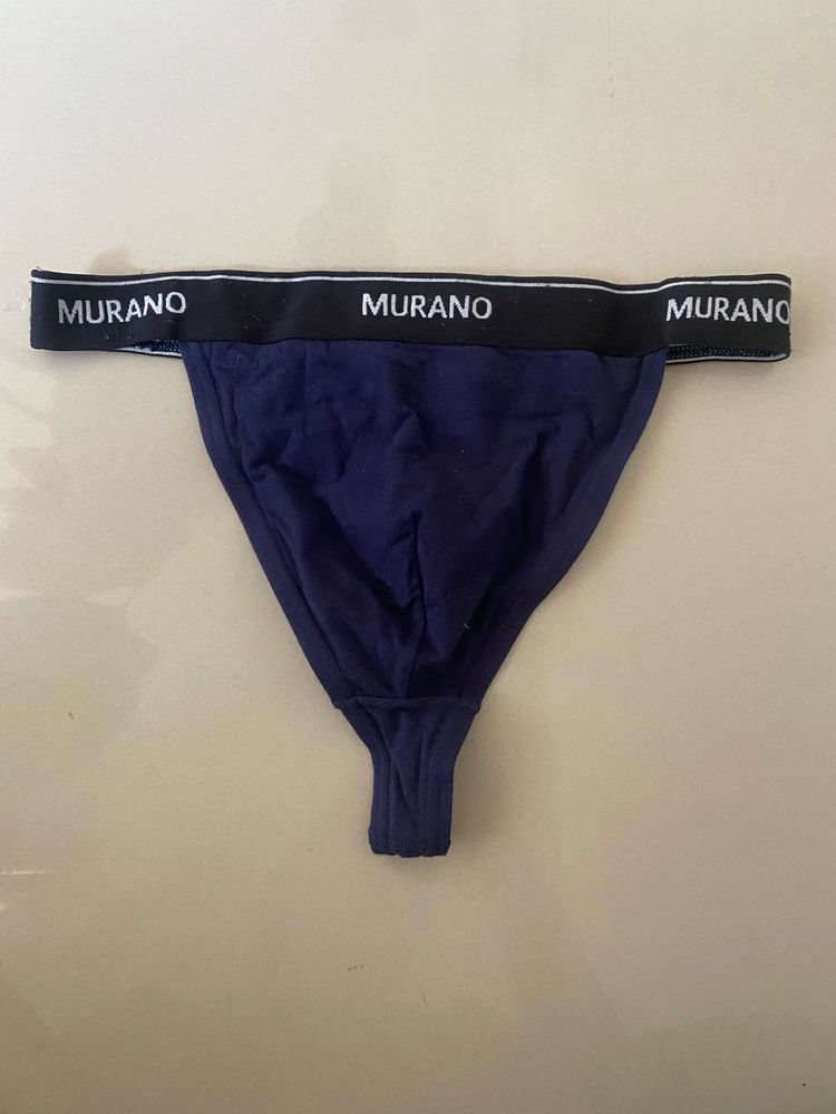 Murano Navy Blue Thong