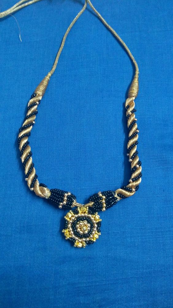 Black and Golden chokar necklace