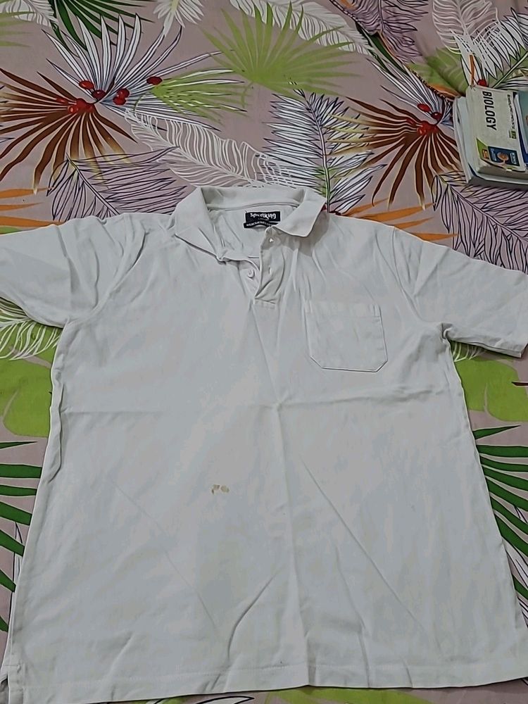 Brand Sportking ( Cotton) White Men's t-