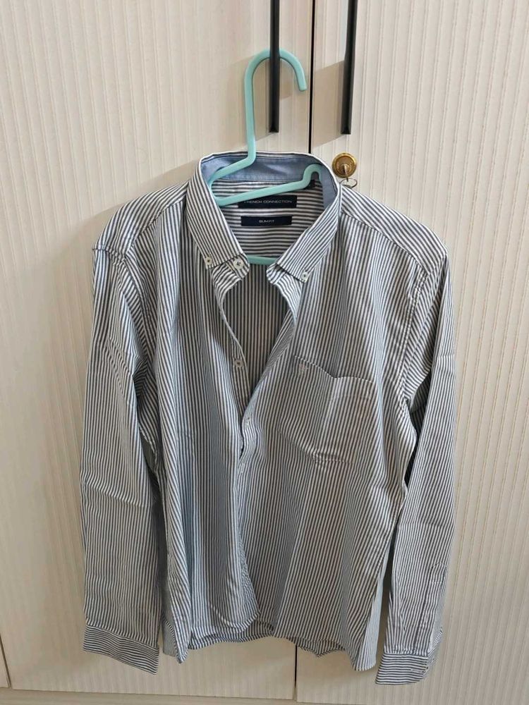 Men's Striped Button-Down Shirt