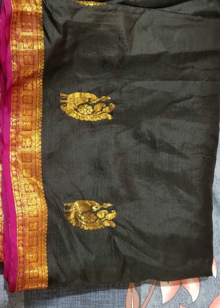 vintage black saree