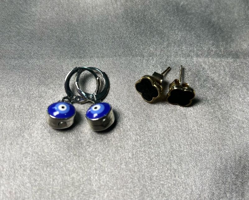 Evil Eye Earrings Set