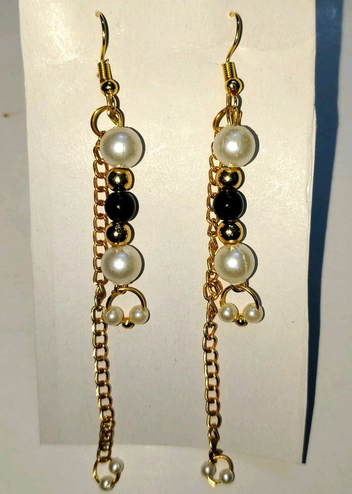 Eyer ring stylish fancy bridal Chain metal,pearls