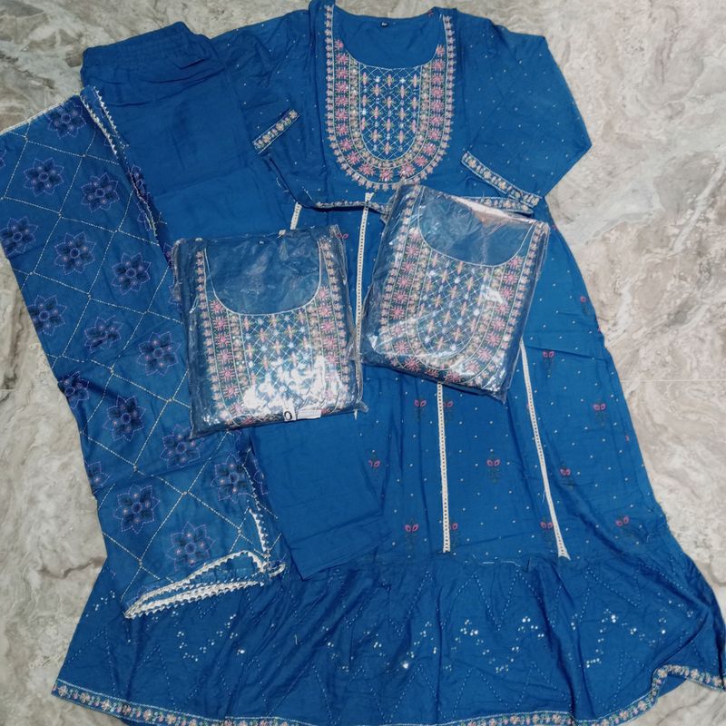 Anarkali Printed Rayon Set