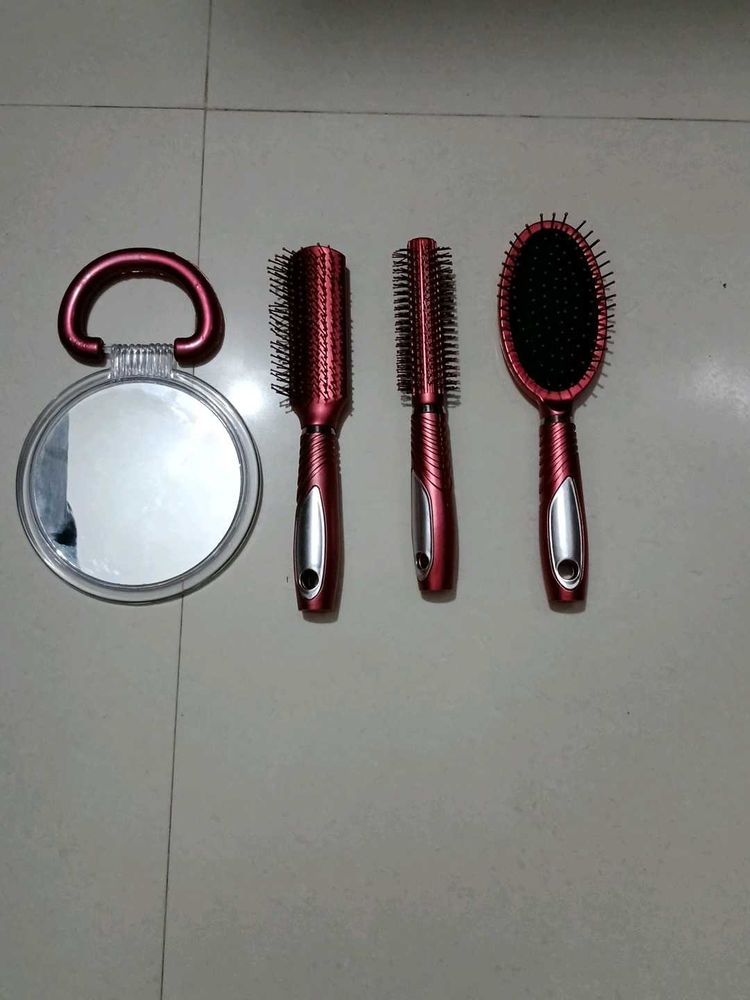 Hair Brush &amp; Mirror Set