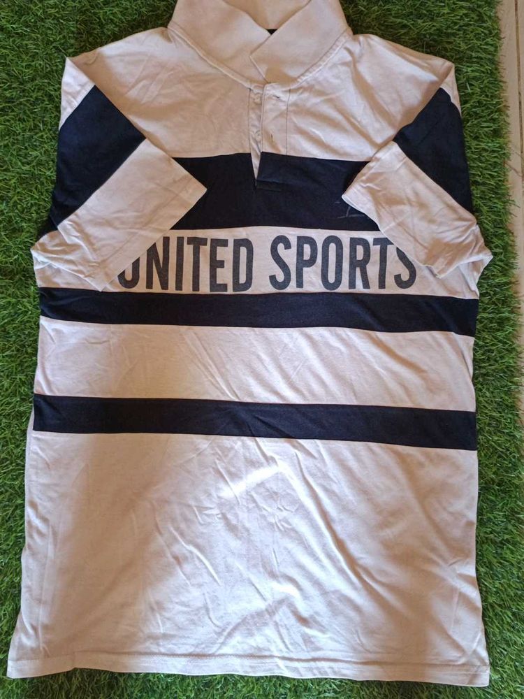 United Sports Striped Polo Shirt