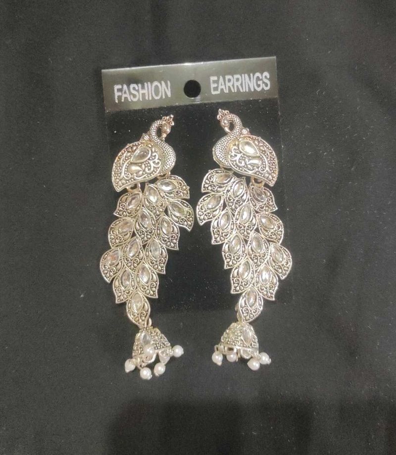 Stunning Peacock Design Earrings
