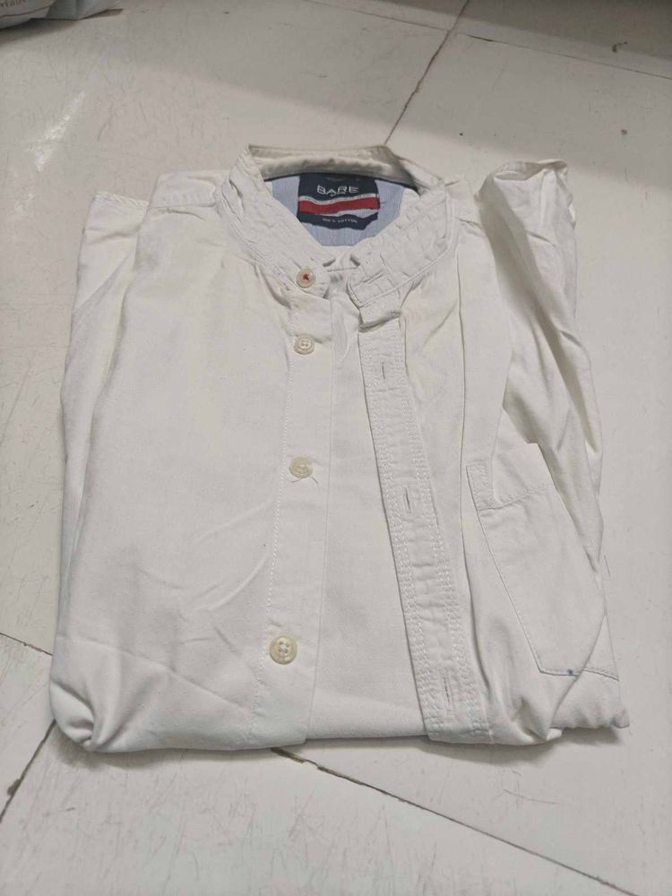 Men's White Casual Shirt