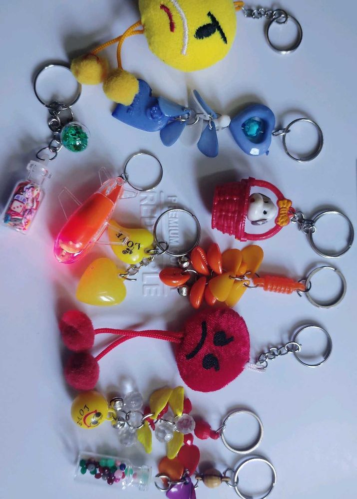 Cute Keychain Lot 10 pcs set