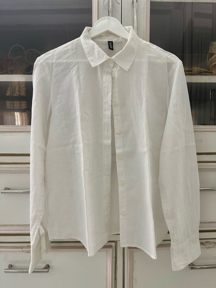 H&amp;M White Cotton Shirt