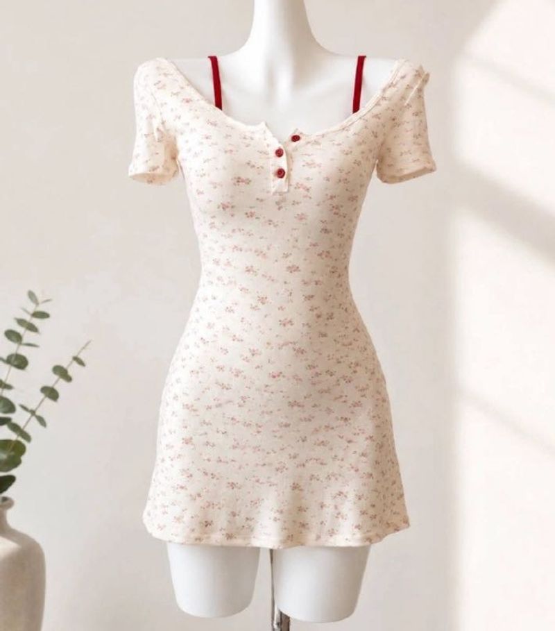 floral printerest mini slip dress