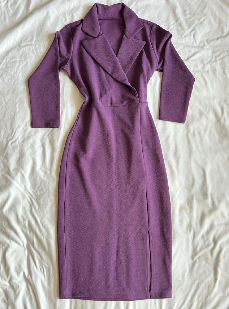 Purple Blazer Dress