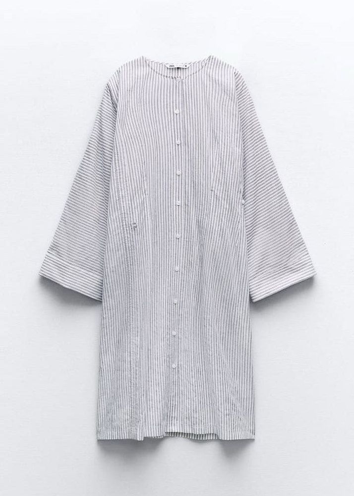 ZARA Striped Button-Up Tunic🤍
