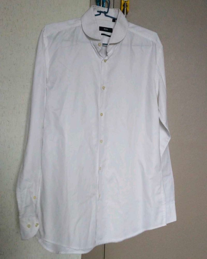 Men's White BOSS Dress Shirt