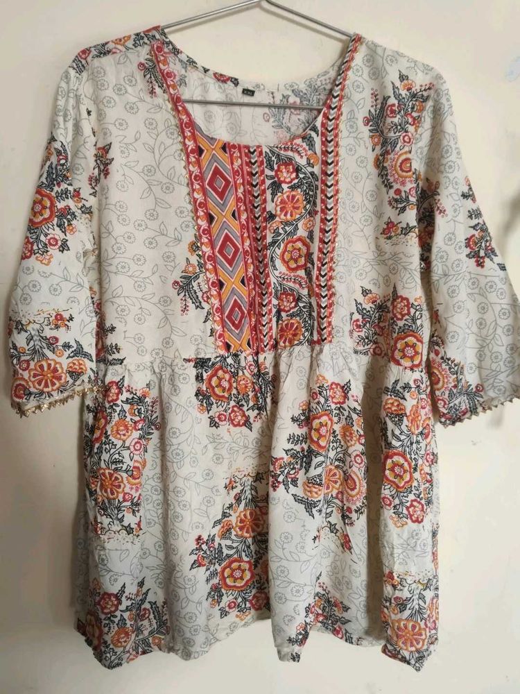 Floral Print Kurta