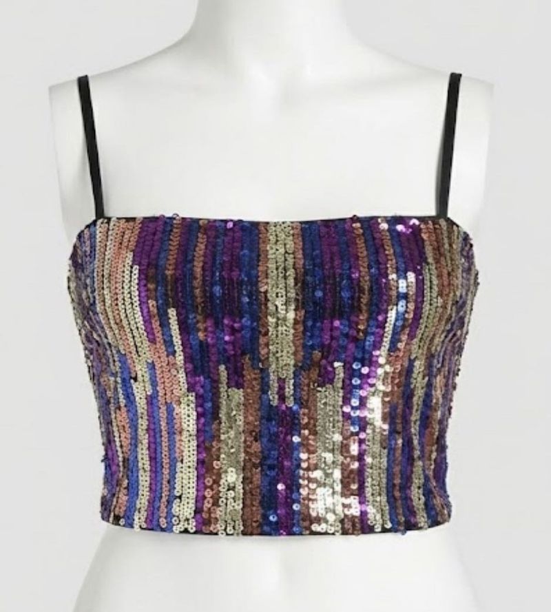 Sequin Party Crop Top