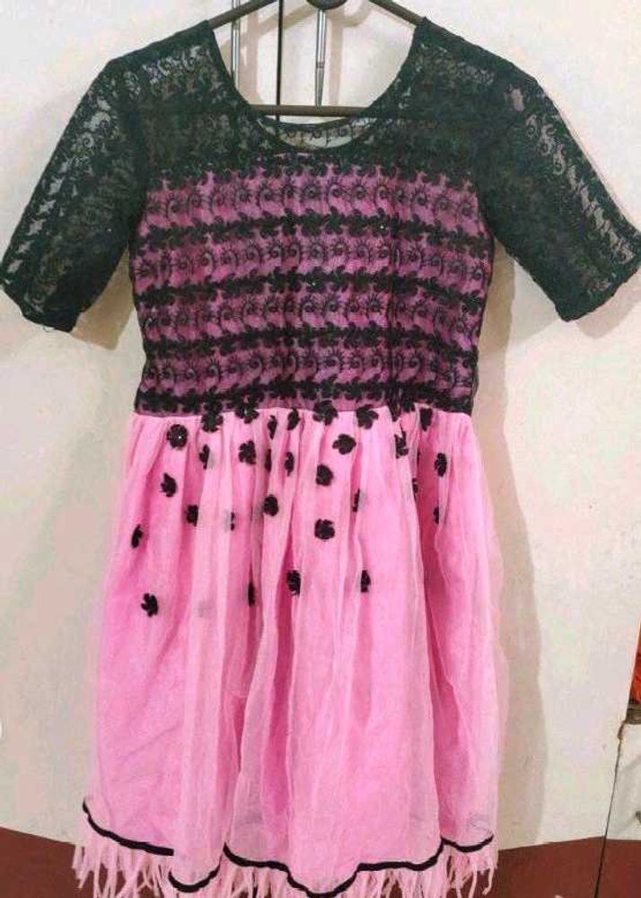 Cute Pink &amp; Black Party Dress