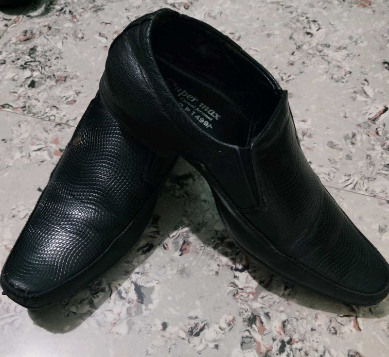 Classic Black Formal Slip-On Shoes