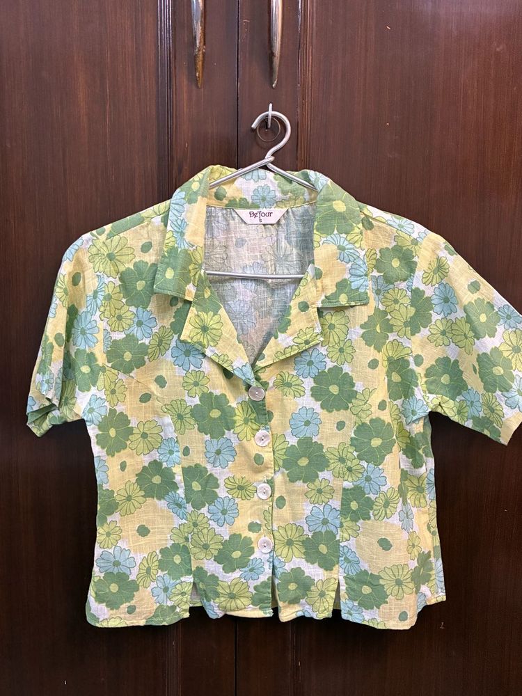 Cropped Shirt Floral