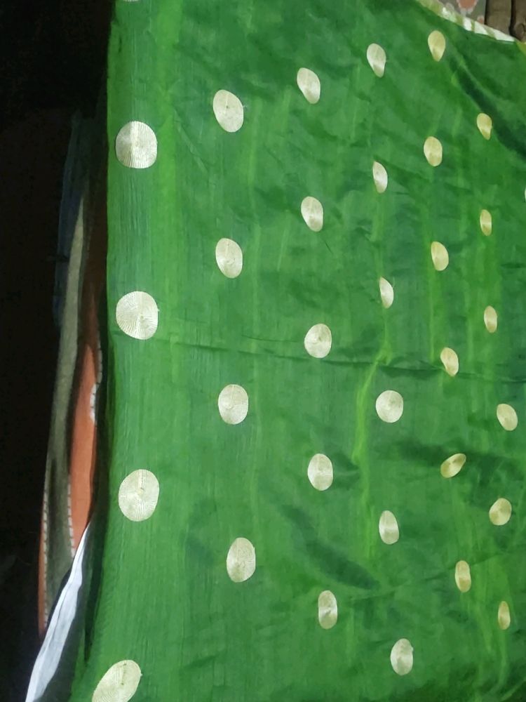 New Embroidery Work Sarees Half Blue And Half Green Colour. Sale Sale Dewali Sale