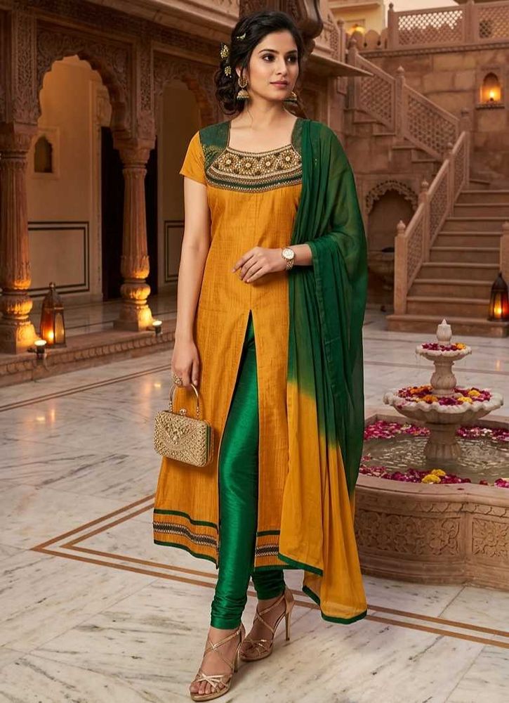 Green Kurti Set