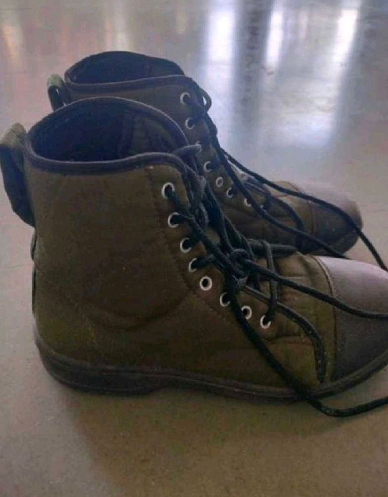Olive Green Combat Boots