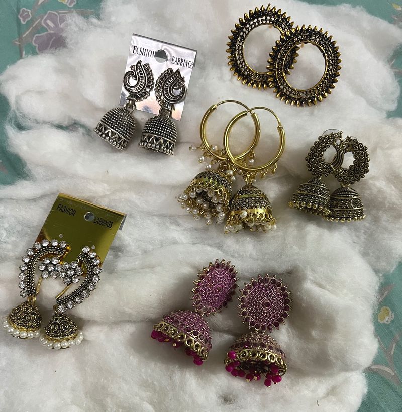 Pack Of 6 Earrings