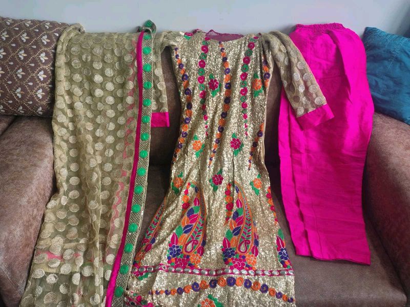 Embellished Kurta Set with Dupatta