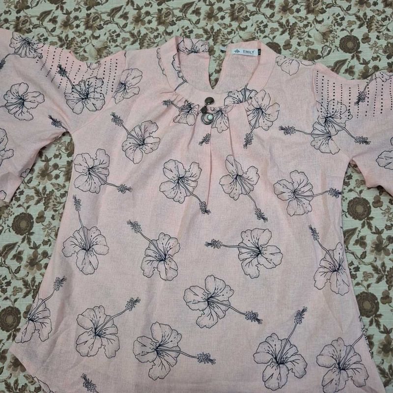 Pink Floral Print top