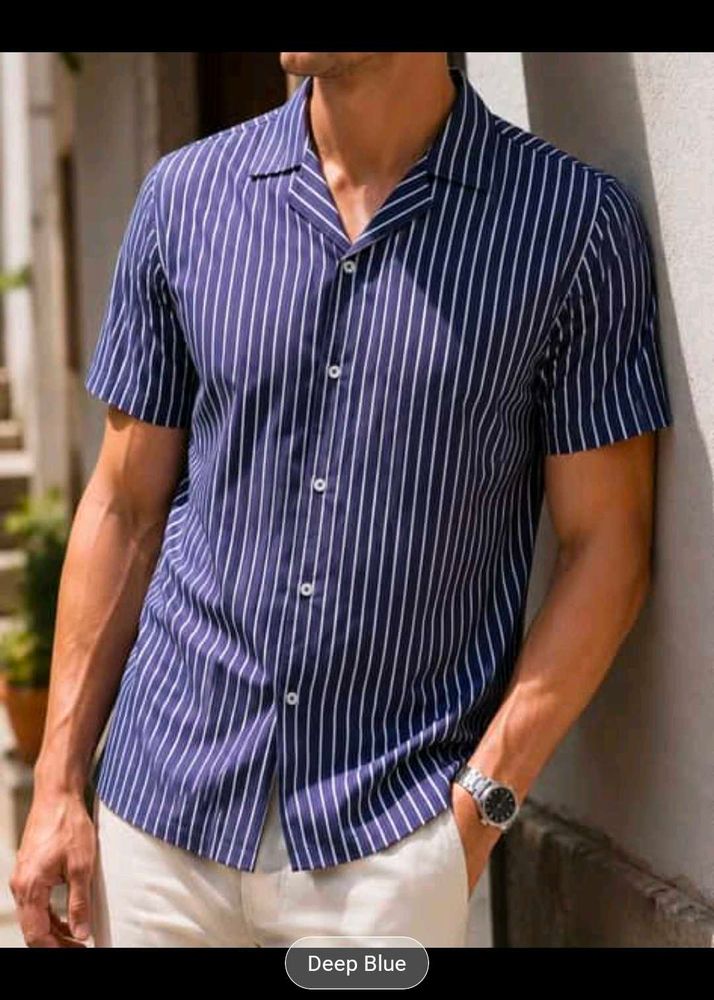 Men's Striped Short Sleeve Shirt😍💙