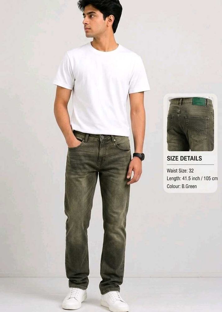 Urban United Olive Green Jeans