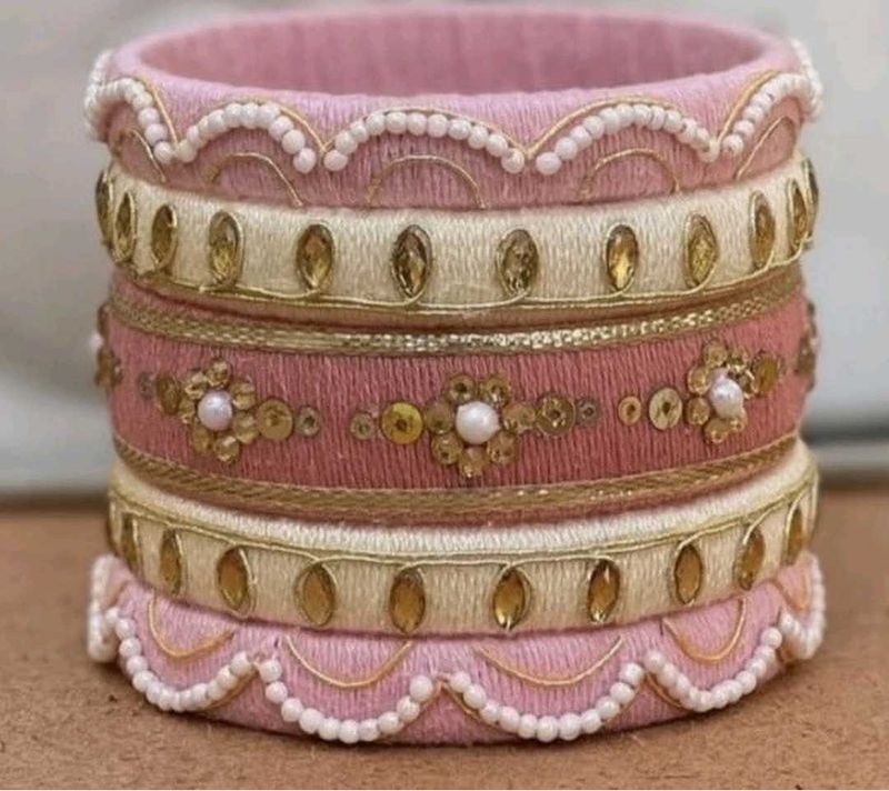 Embroidered Bangle Set