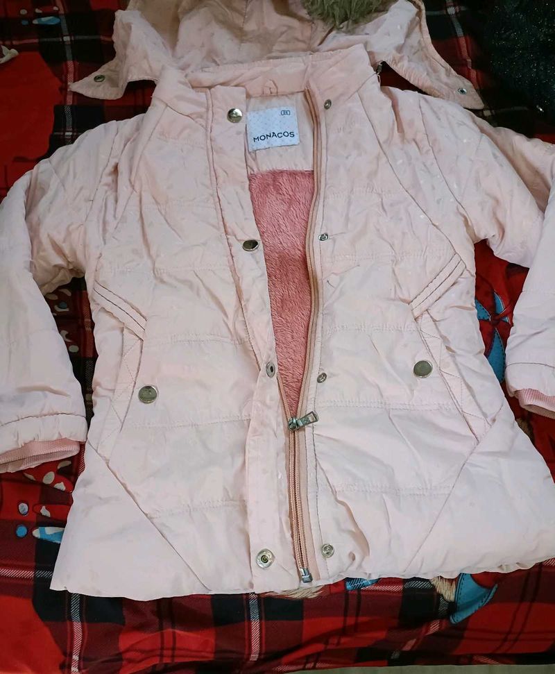 Premium Girl's Puffer Jacket with Genuine Fur