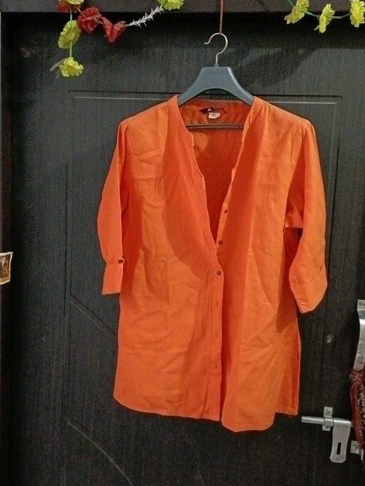 Orange Casual Top