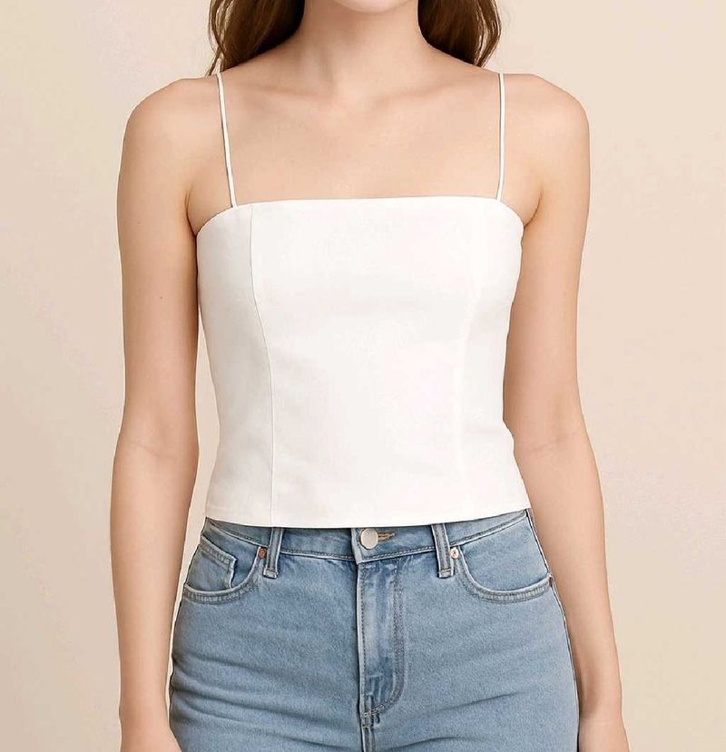 White Corset Cami Top