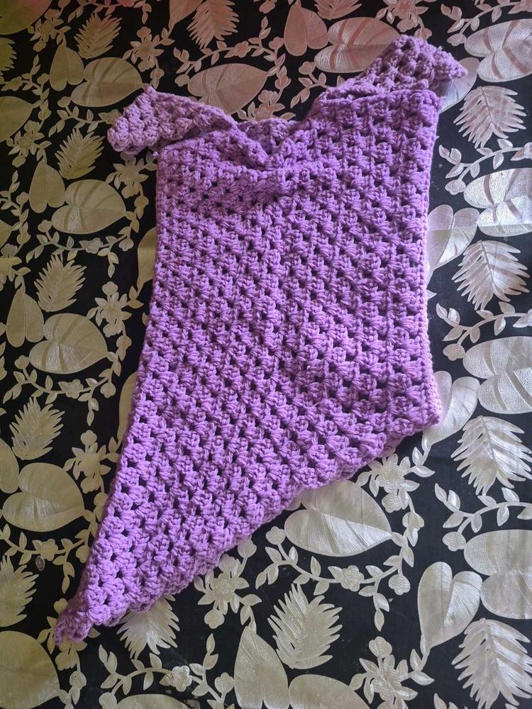 Handmade Crochet asymmetrical offshoulder top