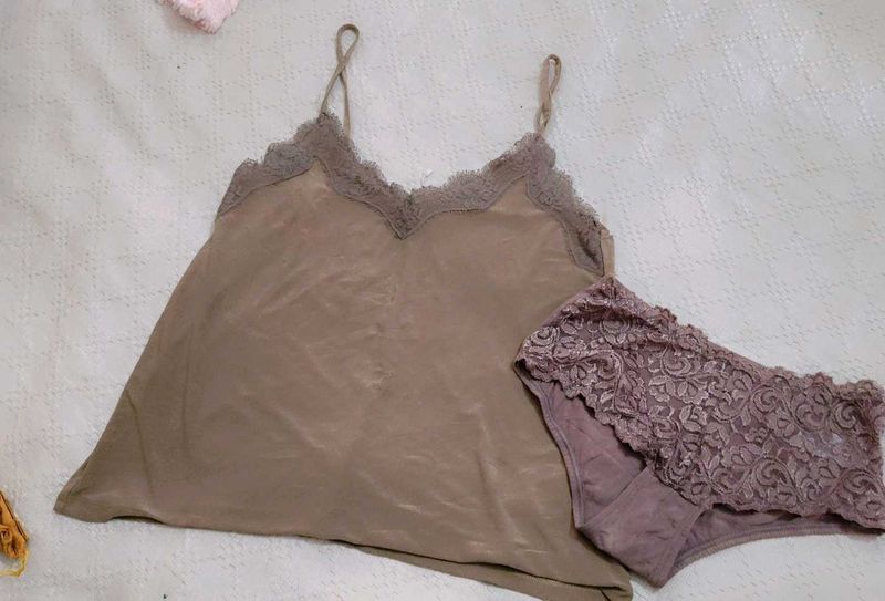 Very Beautiful Lace Cami With Penty