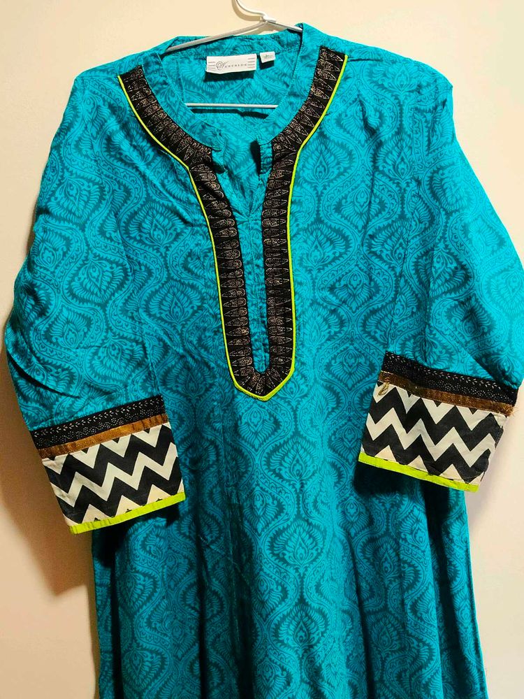 Westside Green Anarkali Kurta In Size L