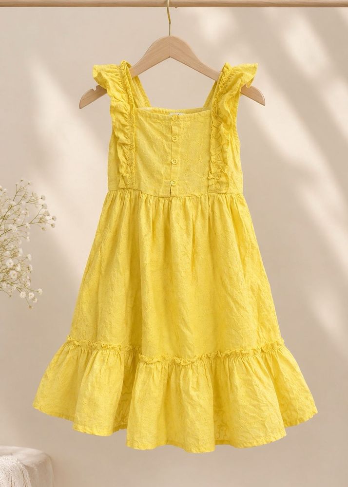 Cute Yellow Ruffled Sundress