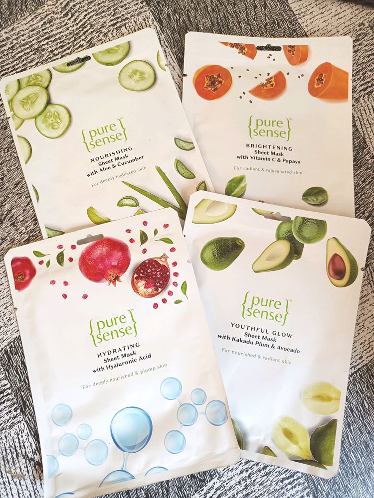 Puresense Sheet Mask - Pack Of 4