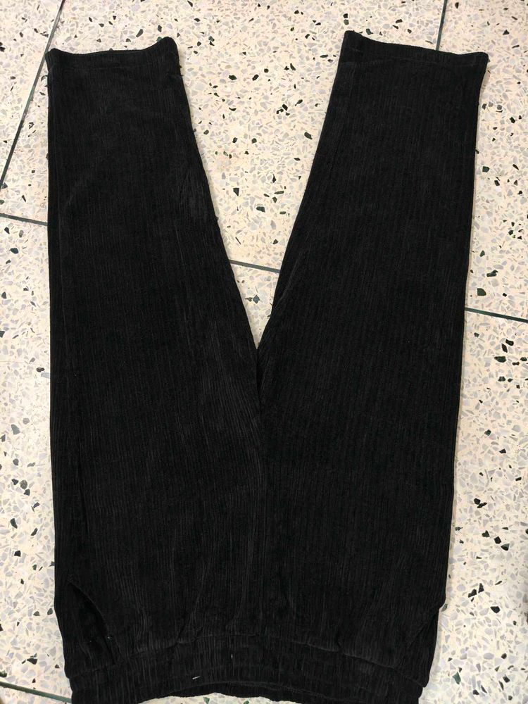 Black Corduroy Pants &amp; Snitch Sweater