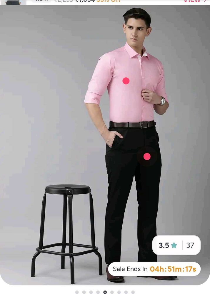 Park Avenue Slim Fit Pink Formal Shirt