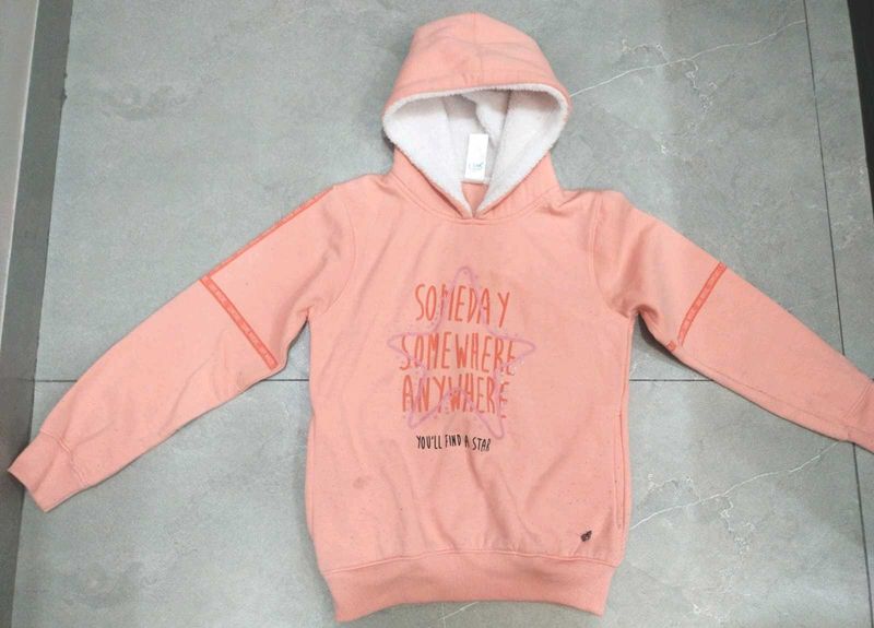 Peach Hoodie with Inspirational Graphic