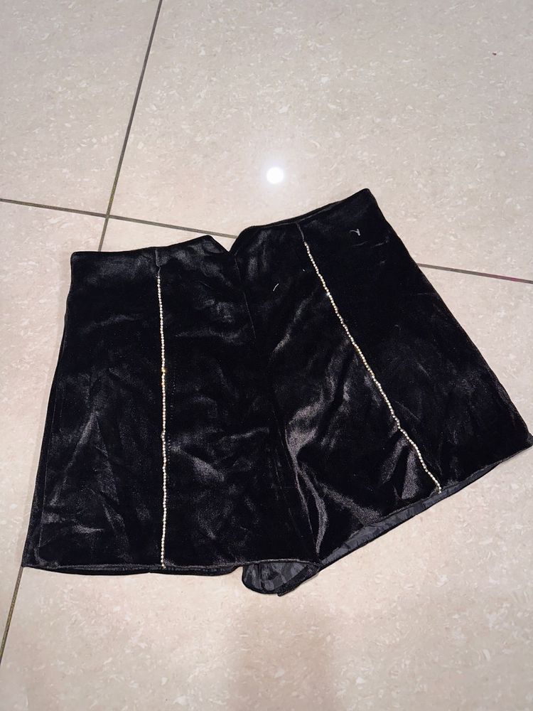 Black Velvet Shorts